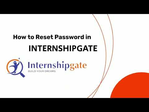 How to Reset Password in Internshipgate Portal / INTERNSHIPGATE