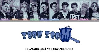 TREASURE 트레저 - ZOOM ZOOM Lirik terjemahan bahasa Indonesia (Color Coded) Han/Rom/Ina #treasure