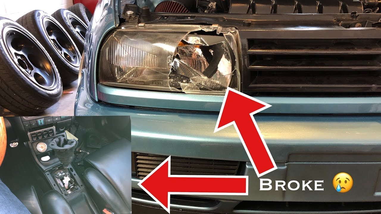 My headlight got destroyed and my shift linkage broke all in one day