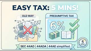 Information Presumptive Taxation Schemes Sections 44AD, 44ADA, & 44AE Update