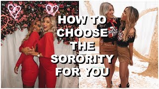 HOW TO CHOOSE THE SORORITY FOR YOU! | Keaton Milburn