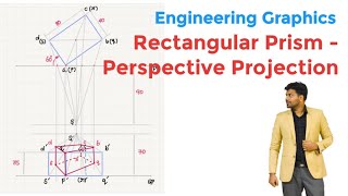Rectangular Prism | Visual Ray method | Perspective Projection | Engineering Graphics | EG | TAMIL