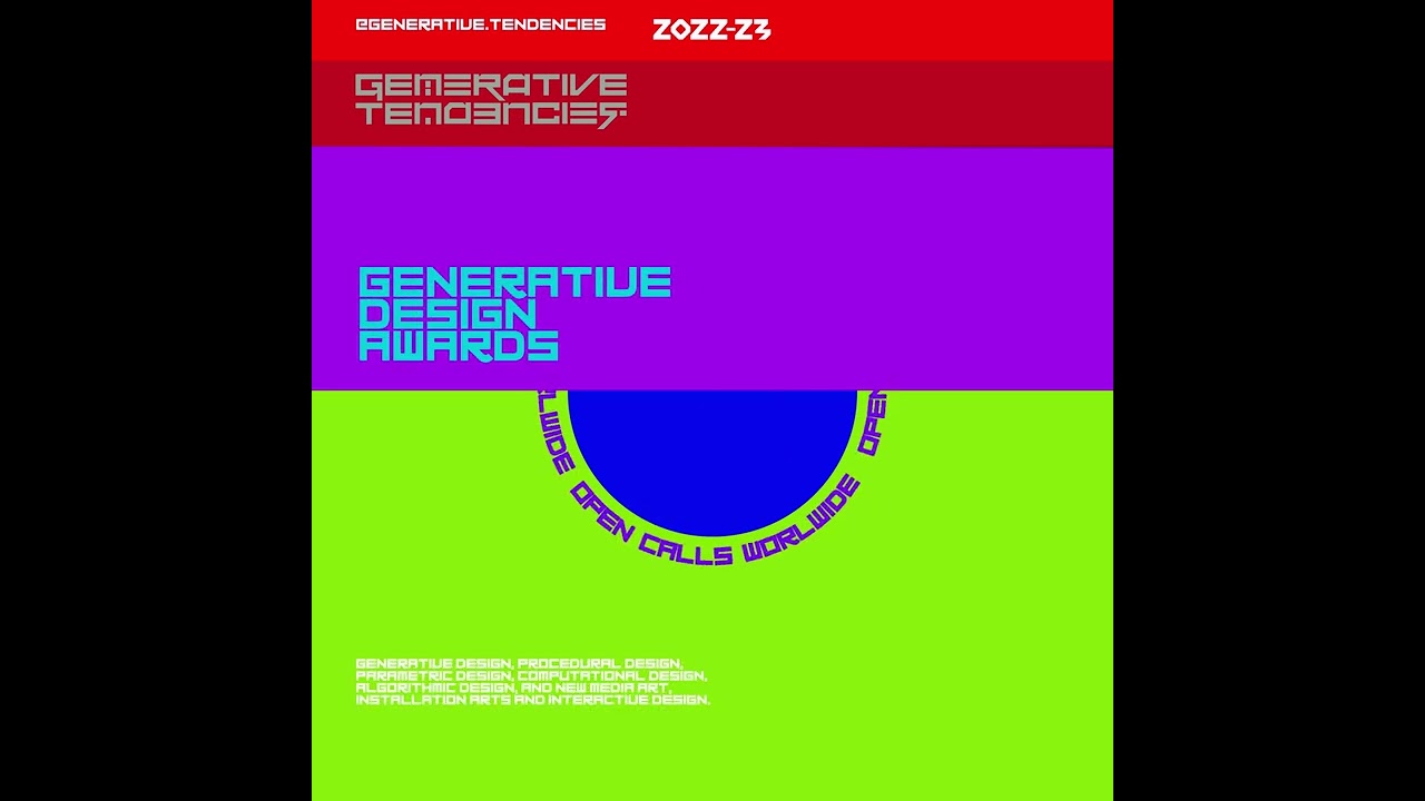 Generative Tendencies : Generative Design Awards by Creativ Medium