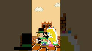 Mario not happy with Luigi #pixelart #trending #supermarioanimation #shorts #meme #luigi #peach