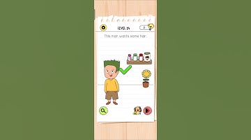 Brain Test 4 Level 24 | This man wants some hair . | Walkthrough | MK_gamerz