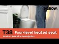 HOROW T38 Smart Toilet Bidet Toilet with Heated Seat & Adjustable Warm Settings