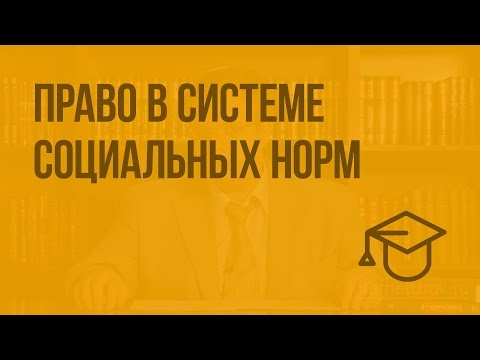 Право в системе социальных норм. Видеоурок по обществознанию 10 класс