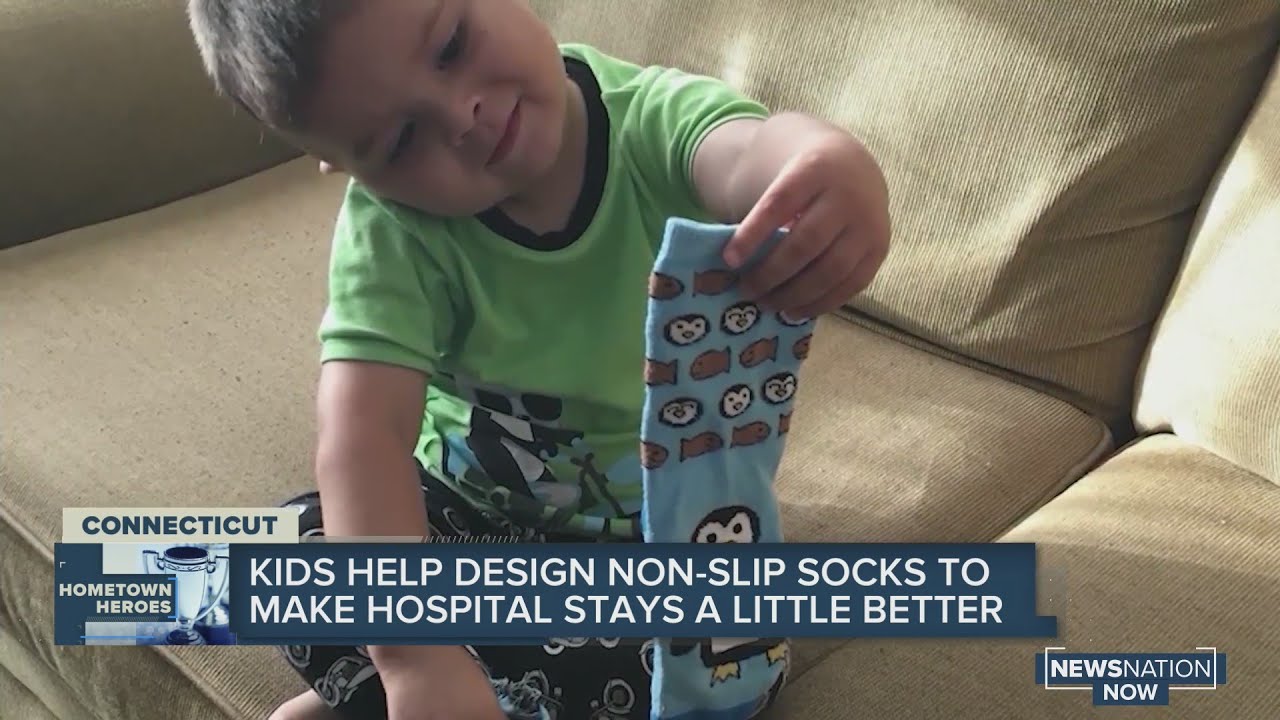 Connecticut boy with leukemia helps design nonslip socks for kids in
