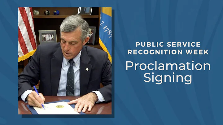Public Service Recognition Week 2022 - Governor Carney Signs Proclamation