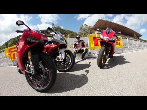 Ducati 1199 Panigale vs BMW S1000RR and Aprilia RSV4 APRC