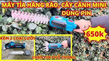 Máy tỉa hàng rào cây cảnh mini dùng pin Kutan 2 trong 1 kèm 2 loại lưỡi cắt - Thân máy giá 650k