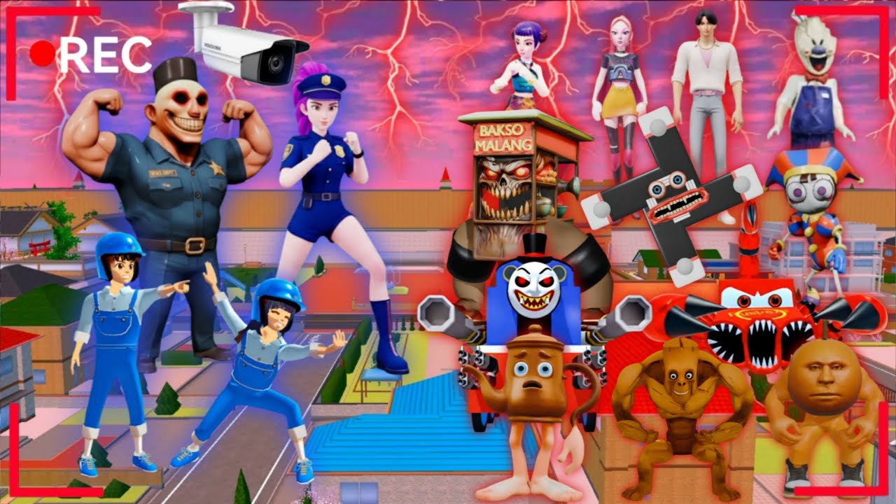 Yuta,Mio,HAMOOD HABIBI & RUMI POLISI Melawan MONSTER EATER,GASING,ANOMALI BAKSO,Dll Di Kota Sakura😱🔥