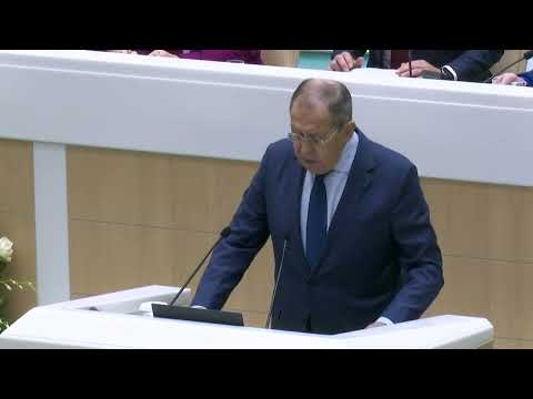 С.Лавров на «правительственном часе» в Совете Федерации, Москва, 13 декабря 2023 года
