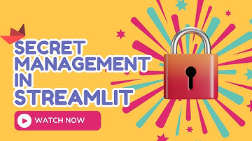 Secret management in streamlit with st.secret