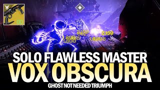 Solo Flawless Master Vox Obscura Exotic Quest (Ghost Not Needed Triumph) [Destiny 2] screenshot 1