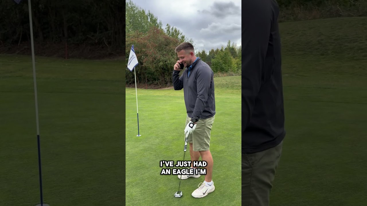 I can't talk right now, I'm at the golf course, just had an eagle!  