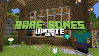 Bare Bones Update Texture Pack, Smooth &amp; Improve. MCPE 26.0+