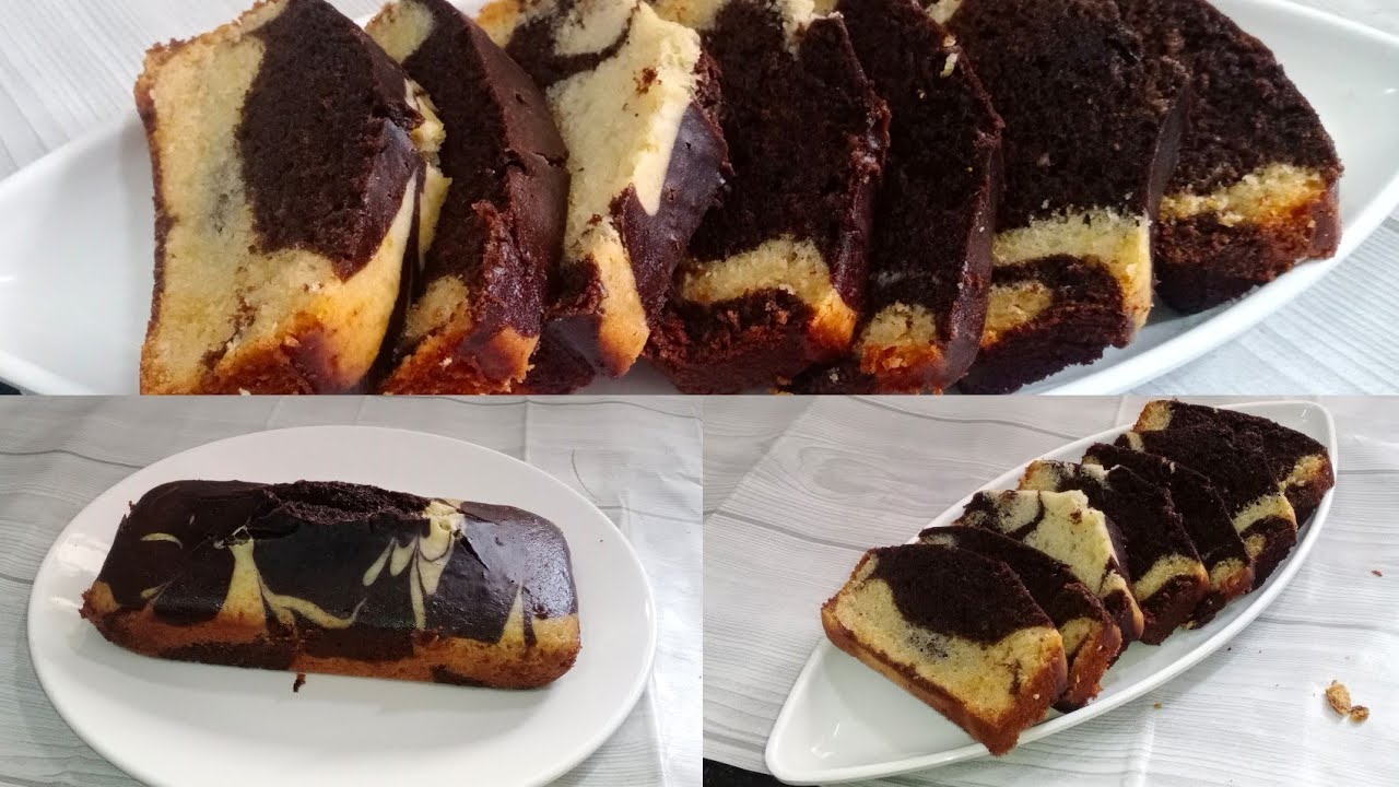मार्बल केक । chocolate Marble Cake | Eggless Chocolate Cake Without ...
