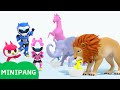Aprende colores con Miniforce | alimentación de animales hambrientos | Color | Mini-Pang TV 3D Play