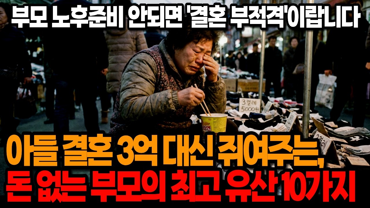 부모 노후 안 되어 있으면 왜 내 자식이 '결혼 부적격'일까요? (현금 3억 대신 물려줄 10가지)