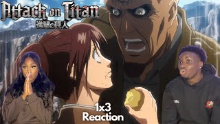 WE LOVE POTATO GIRL!! | Anime HATER Reacts to Attack on Titan 1x3 | 