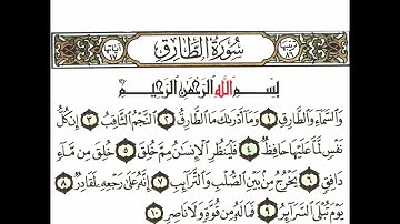 سورة الطارق 1 القسم الأول تكرار كيفي من .. والسماء والطارق  .. إلى .. فما له من قوة ولا ناصر