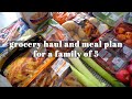 GROCERY HAUL & MEAL PLAN FOR FAMILY OF 5 | TESCO GROCERY HAUL