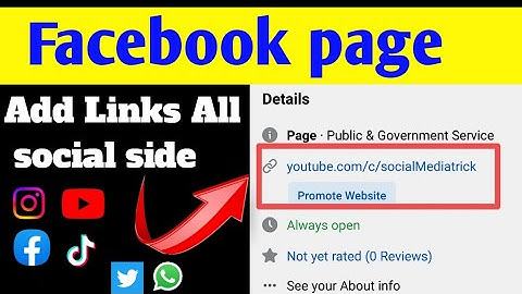 how to add social link on facebook||how to add youtube social link to facebook||add social link page