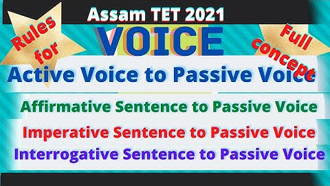 Voice Change in Assamese|| Voice Change for Assam TET||Imperative Interrogative Voice Rules||