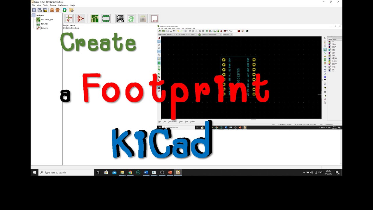 สร้าง Schematic footprint KiCad