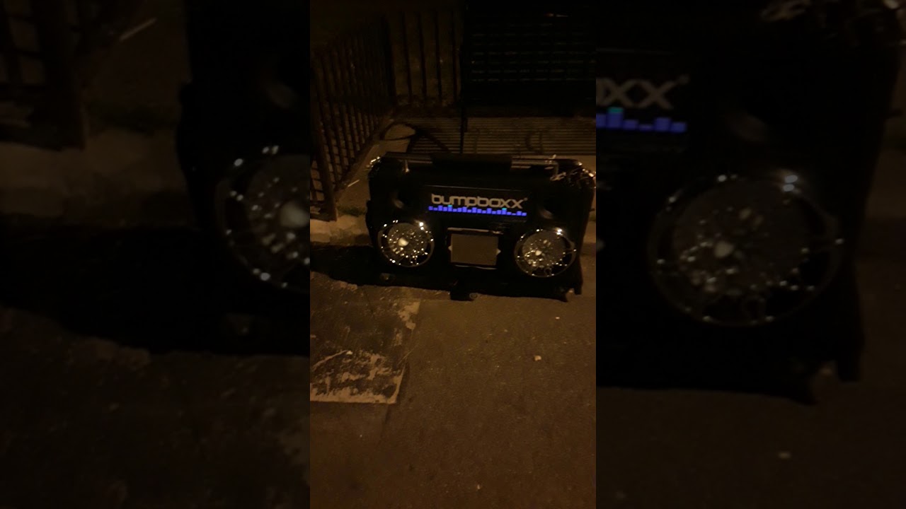 Bumpbox with tablet with chrome grills on wheels