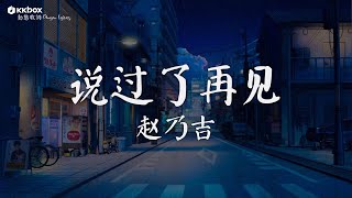 赵乃吉 - 说过了再见 【動態歌詞/Pinyin Lyrics】『你说过了再见 就再也不见,曾许下的诺言 却是那么遥远。』