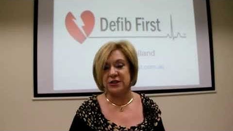 Automated External Defibrillators save lives during Sudden Cardiac Arrest.Defib First.Anne Holland
