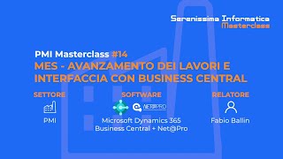 Pmi Masterclass - Mes Avanzamento Dei Lavori E Interfaccia Con Business Central