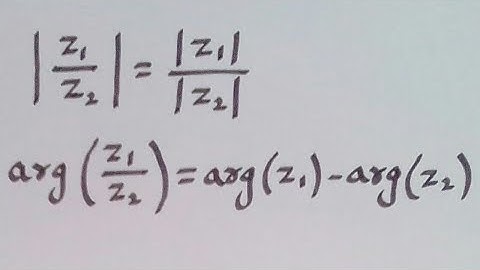 Modulus and argument of quotient of complex numbers in polar form