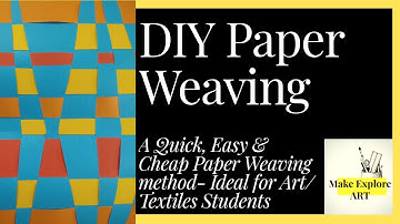 DIY PAPER Weaving Plain Weave, Easy, Op-Art-Ideal for KS3/4 Art and Textiles students #weaving