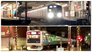 小田急1000形1057F＋3000形未更新車3276F走行シーン・快速急行新宿行き（2024.3.27）