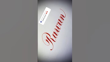 Copperplate calligraphy, tutorial: how I write your name #rawan
