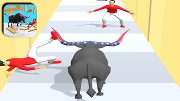 BULL MASTER RUN 🦬🦬🦬 GAME ALL LEVELS iOS, Android GAMEPLAY WALKTHROUGH NEW UPDATE LEVEL BMR56