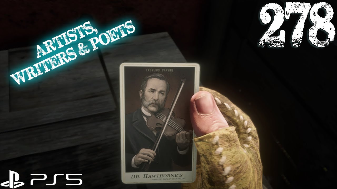 Red Dead Redemption 2 - Artists, Writers and Poets Card Set Completed. Cards 1,4,5,8,10,11,12