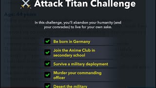 How to complete the Bitlife Attack Titan Challenge