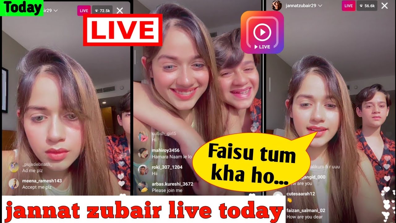 jannat zubair live today on instagram || faisu tum kha ho || jannat zubair full live video
