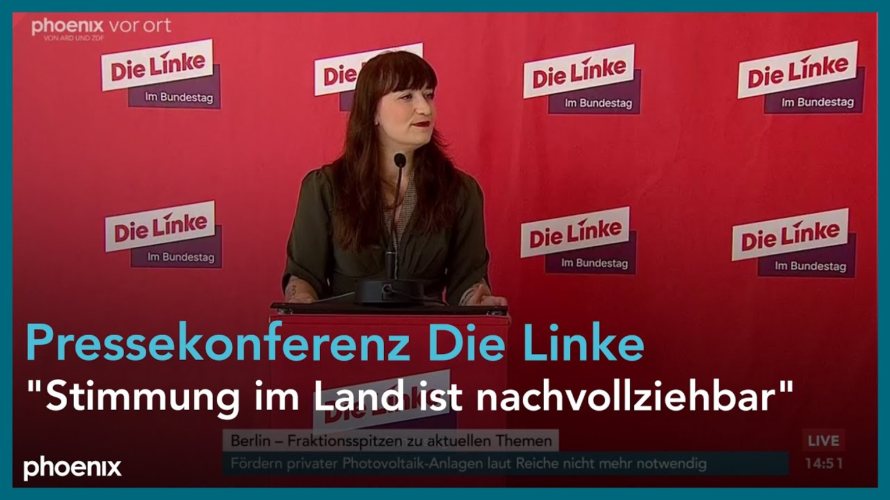 Pressekonferenz mit Heidi Reichinnek (DIE LINKE mit Einschätzung von Herr von Fallois