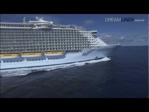 Vídeo: Decks ao ar livre do navio de cruzeiro Oasis of the Seas