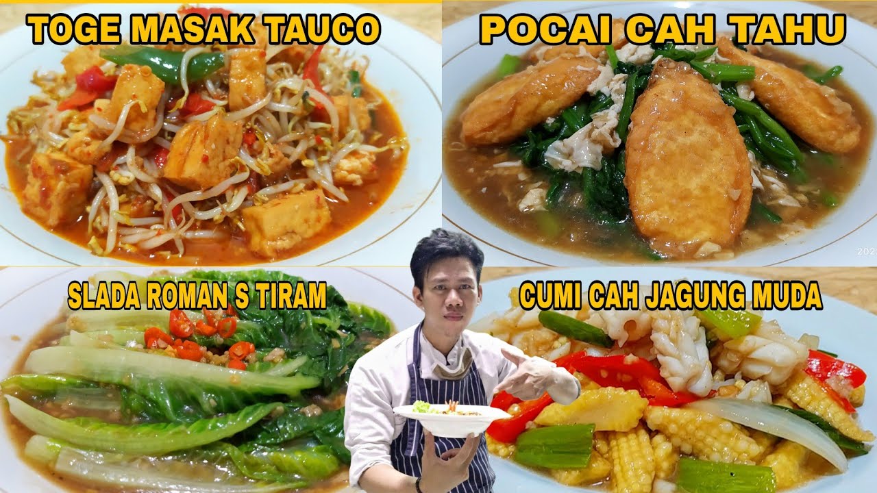 4 RESEP MASAKAN SAYUR SEHAT | style chinese food || ala Nanang kitchen