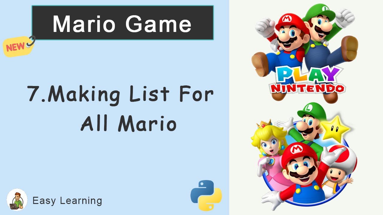 Make Super Mario Game using Python. 