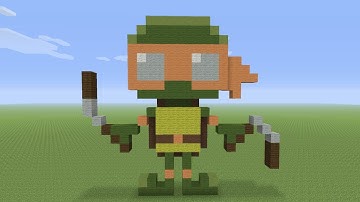 Minecraft Pixel Art - Michelangelo from TMNT