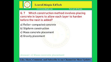 Design & Construction Text | Model Exit Exam Questions for CoTM Exit Exam