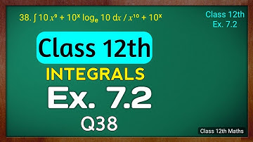 Class 12th ex 7.2 q38 Ncert Book/ class 12 math ex 7.2 q38 solution/ class 12 maths exercise 7.2 q38