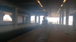 New Jersey transit Morris and Essex line train arriving in Secaucus junction